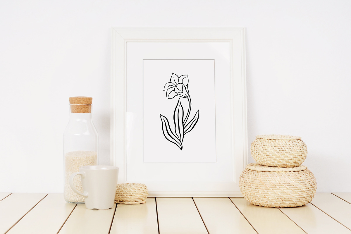 89 LINE ART FLOWER ILLUSTRATIONS, an Illustration by Katerina Osa (Photo 9 of 10)