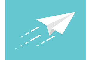 Isometric paper plane, movement
