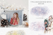 FAMILY CHRISTMAS watercolor clipart, an Illustration by Elena_Sedova (Thumbnail 6 of 8)