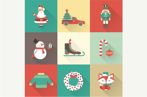 Vector Xmas icons preview 4
