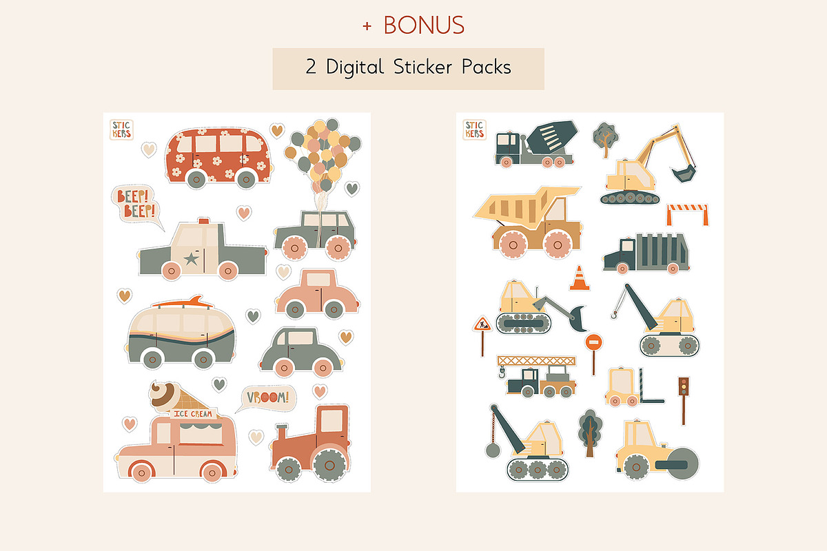 Cars. Cute collection for kids., an Illustration by Julia Martyshkina (Photo 8 of 9)