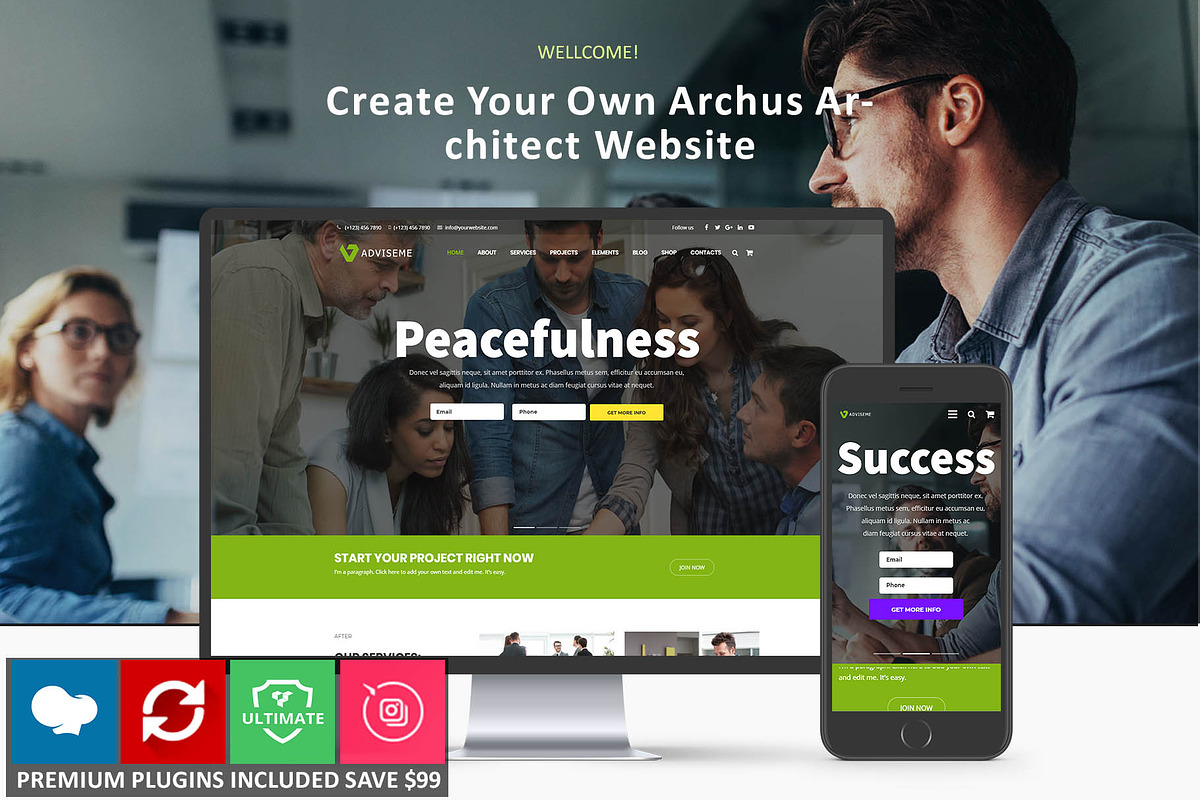 Adviseme - Business Wordpress Theme, a WordPress Template by Cherry Wordpress Theme (Photo 1 of 6)