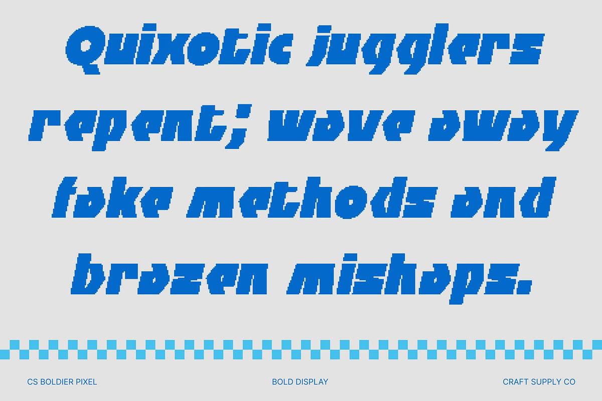 CS Boldier Pixel, a Sans Serif Font by Craft Supply Co. (Photo 7 of 8)