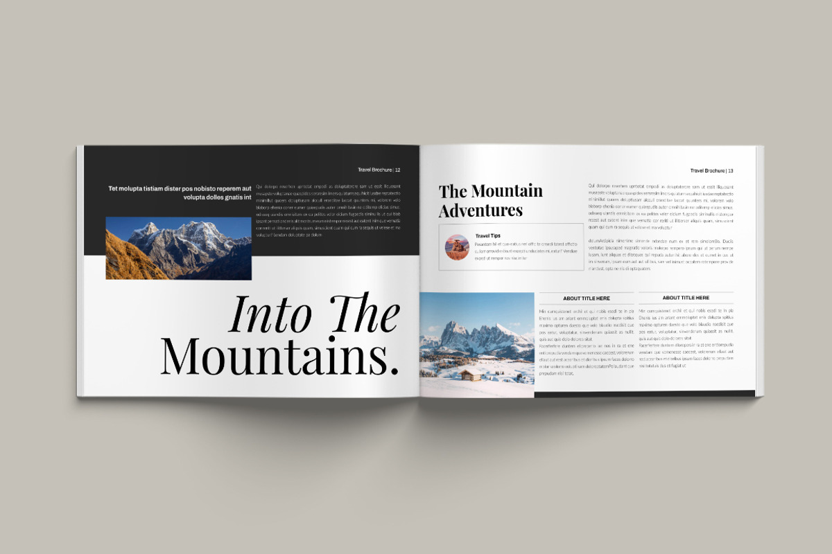 Travel Magazine Landscape Templates, a Magazine Template by Pixelpick (Photo 7 of 13)