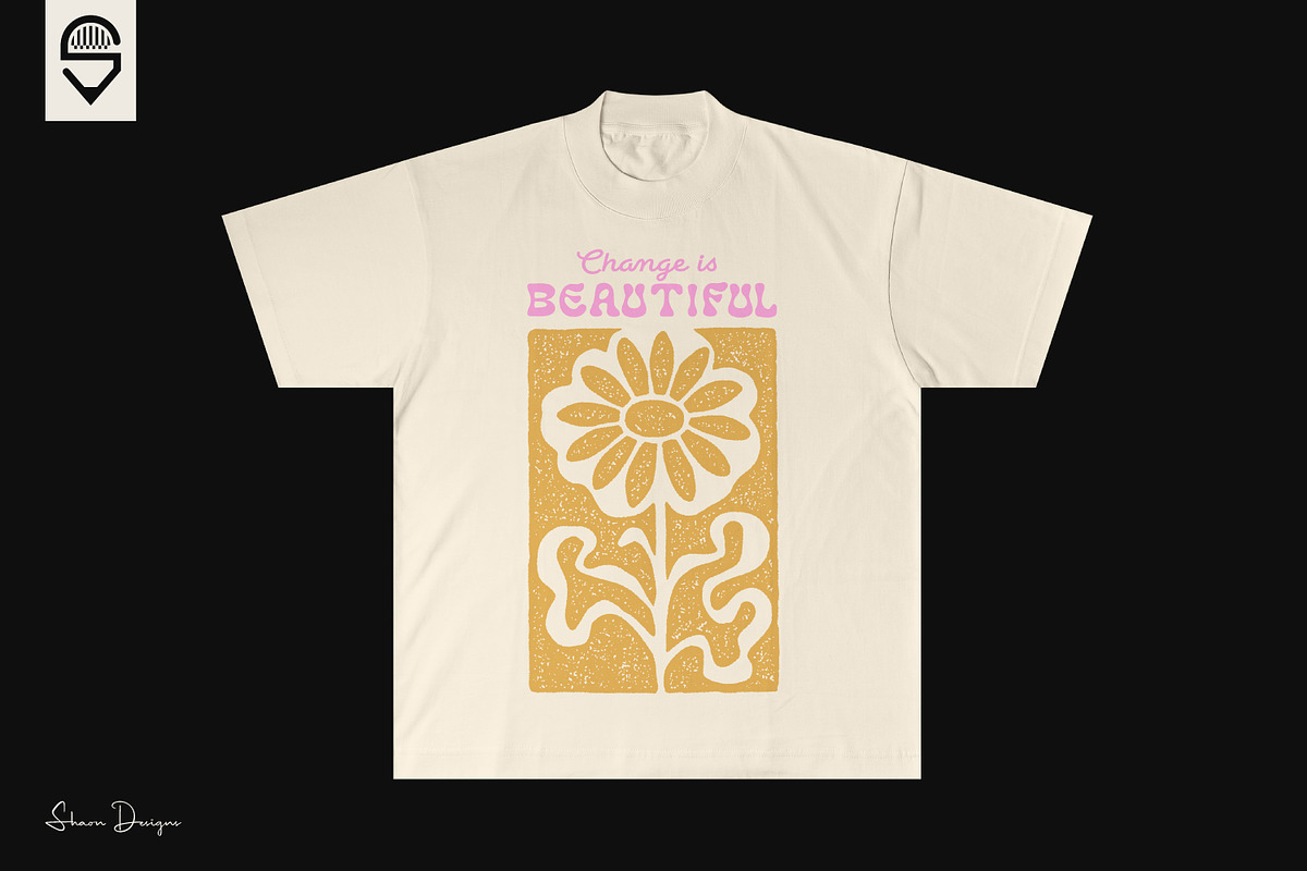 Change Is Beautiful – Retro Floral, a Decorative Illustration by shaondesigns (Photo 4 of 4)
