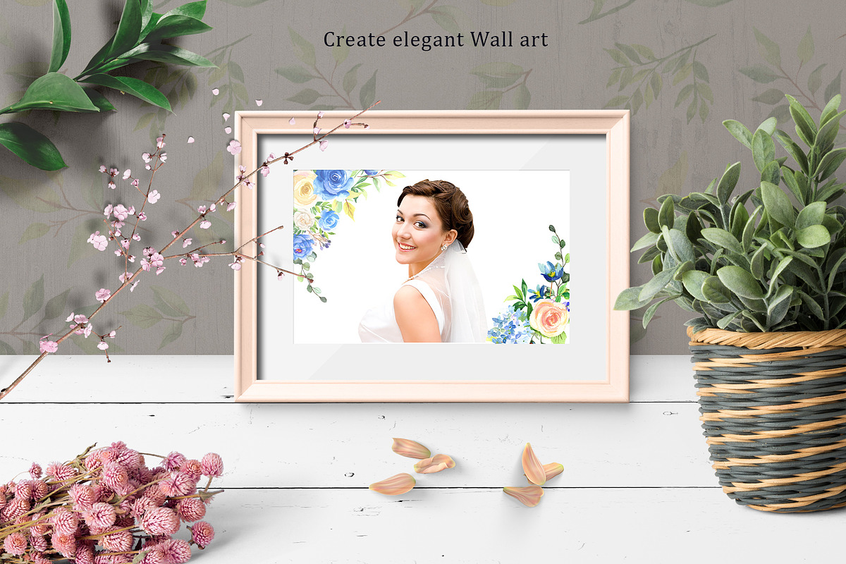 Watercolor Flowers - Blue Roses, an Illustration by Pixavics (Photo 7 of 8)