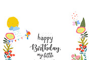 Deer and Mouse Celebrating Birthday, an Animal Illustration by Maria Starus (Thumbnail 1 of 3)