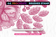 44 Flower Brush Stamps Procreate, a Brush Add-On by Graphics Resources (Thumbnail 3 of 8)