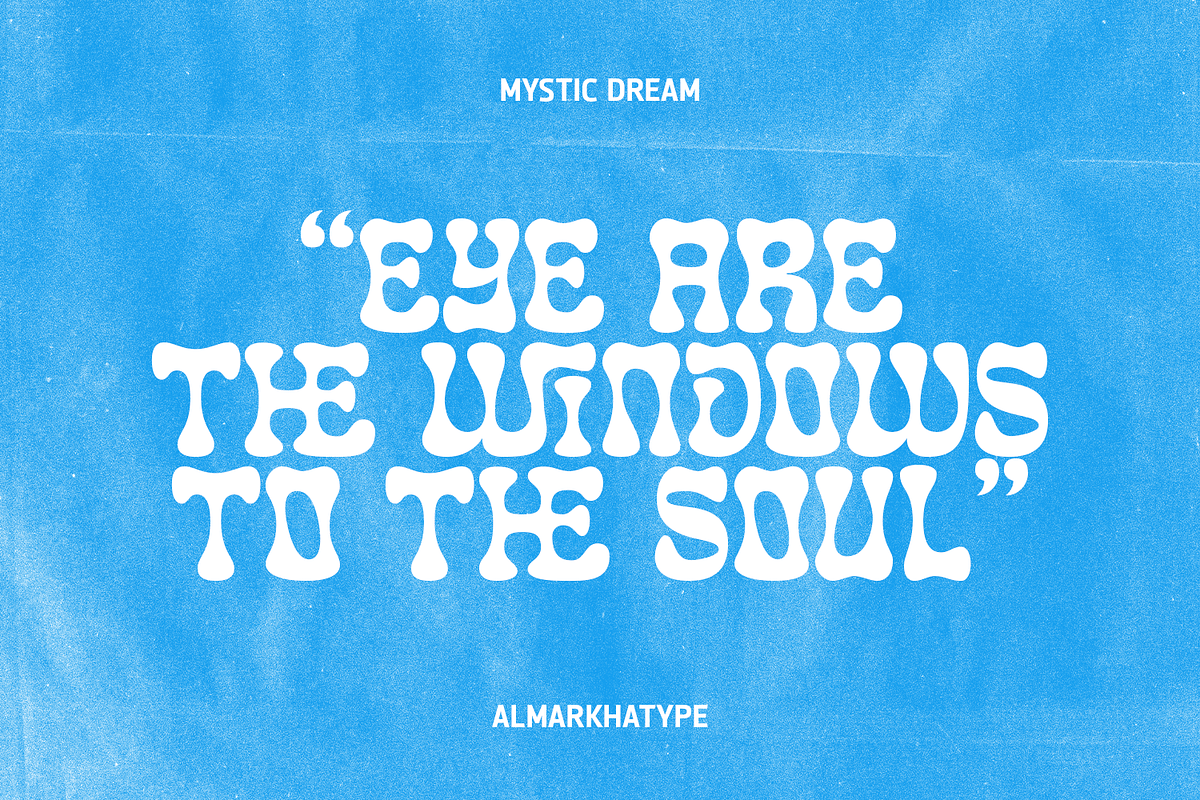 Mystic Dream – Retro Funky Font, a Sans Serif Font by Almarkhatype (Photo 8 of 11)
