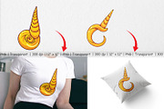 Unicorn Horn Clipart, a Graphic by Artnoy (Thumbnail 3 of 5)