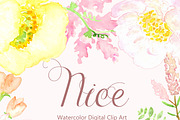 Garden Watercolor flowers, an Illustration by LABFcreations (Thumbnail 4 of 4)