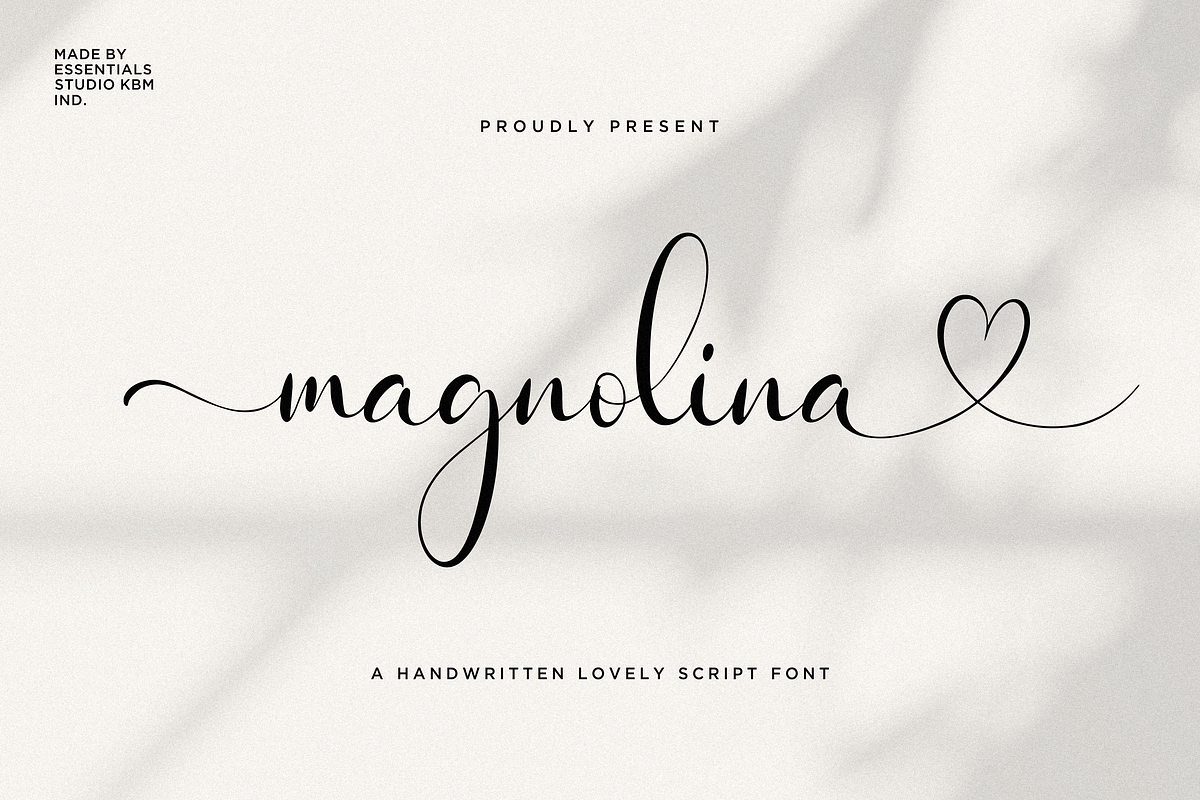 Magnolina, a Script Font by Essentials Studio (Photo 1 of 11)
