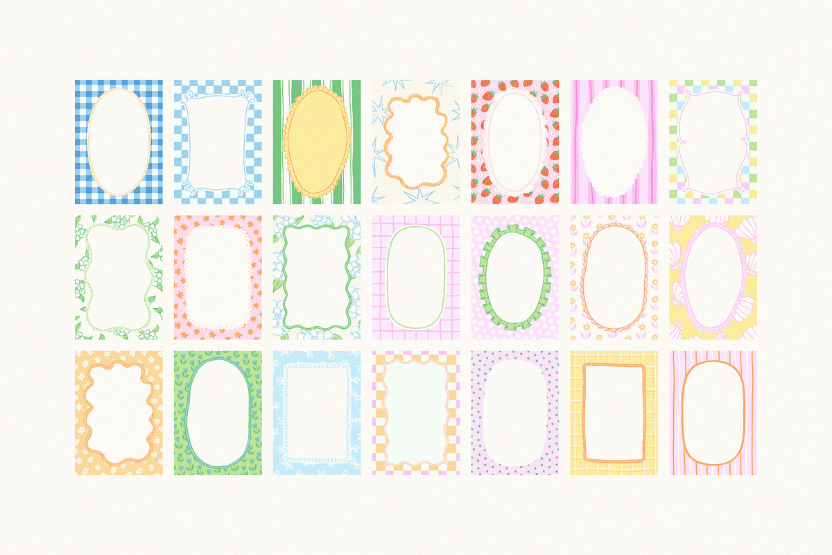 Naive Hand Drawn Frames & Background, an Object Graphic by Leila Divine (Photo 6 of 16)