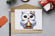 Christmas Snowy Owl Clipart, an Illustration by RobertsArt (Thumbnail 3 of 7)