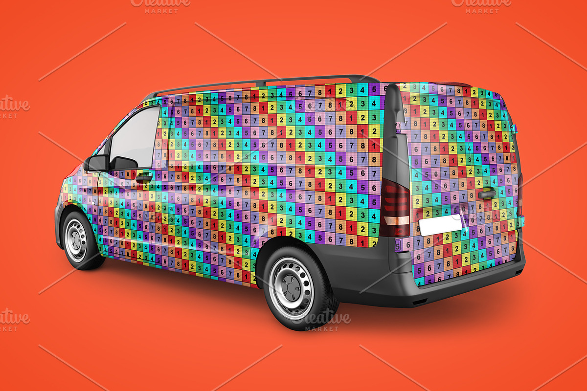 Realistic Panel Van PSD Mockup, an Object Graphic by Sinlatown (Photo 7 of 17)