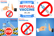 Refusal of Vaccination Concept, a Healthcare Illustration by TAlex (Thumbnail 1 of 6)