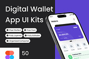 Walleta - Digital Wallet App Ui Kits, an UI Kit Template by Minialis (Thumbnail 1 of 6)