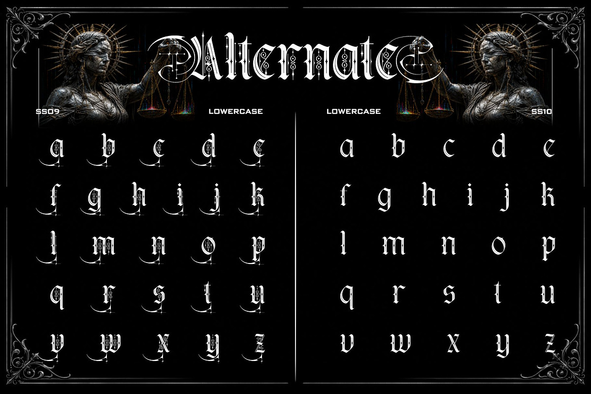 Kraken Gothic Typeface, a Blackletter Font by alit design (Photo 17 of 20)