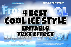 4 Best Cool Ice Text Style Effect