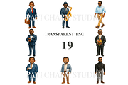 19 Black Classy Man Clipart, a Decorative Illustration by Pati Charm Studio (Thumbnail 3 of 8)