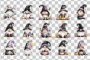 Halloween Gnome PNG Clipart Bundle, a Seasonal Illustration by Nicolle's Colorful Art (Thumbnail 3 of 5)