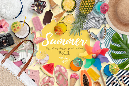 Summer digital styling props V.1