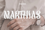 Marthias - Display Font, a Sans Serif Font by Maculinc Type (Thumbnail 1 of 10)