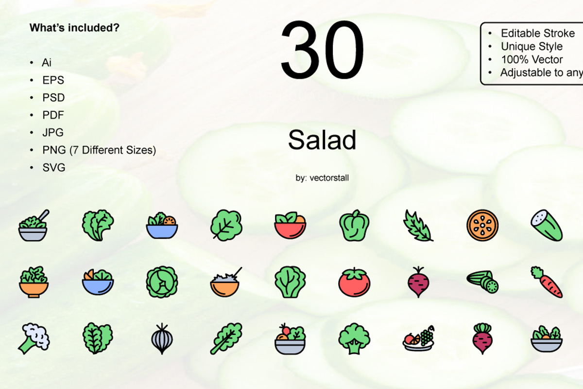 Salad, an Icon by Vector Stall