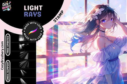 Procreate Light Window Brushes, a Brush Add-On by Cozy Brushery