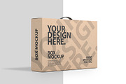 Kraft Box with Handle Mockup, a Packaging Mockup by GreatFruit (Thumbnail 4 of 7)