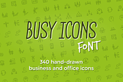Busy Icons Font, a Symbol Font by Hand-Drawn Goods (Thumbnail 1 of 5)