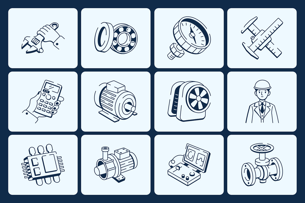 Engineering Doodle Icon Set, an Outline Icon by Vectors Market (Photo 5 of 8)