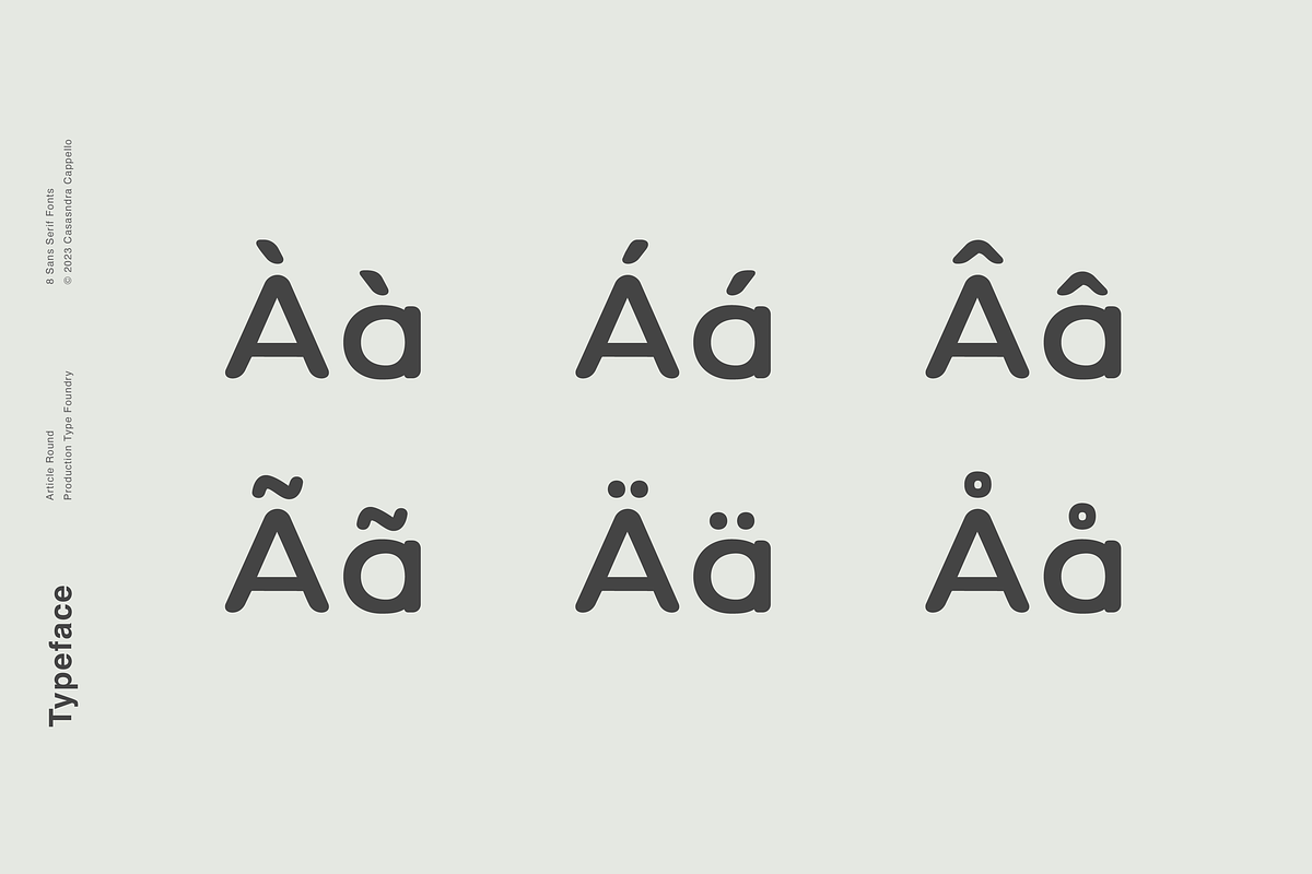 Article Round - A Geometric Typeface, a Sans Serif Font by Cassandra Cappello (Photo 5 of 8)