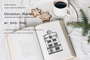 Christmas Market Architecture Set, a Seasonal Illustration by Yevheniia (Thumbnail 10 of 10)