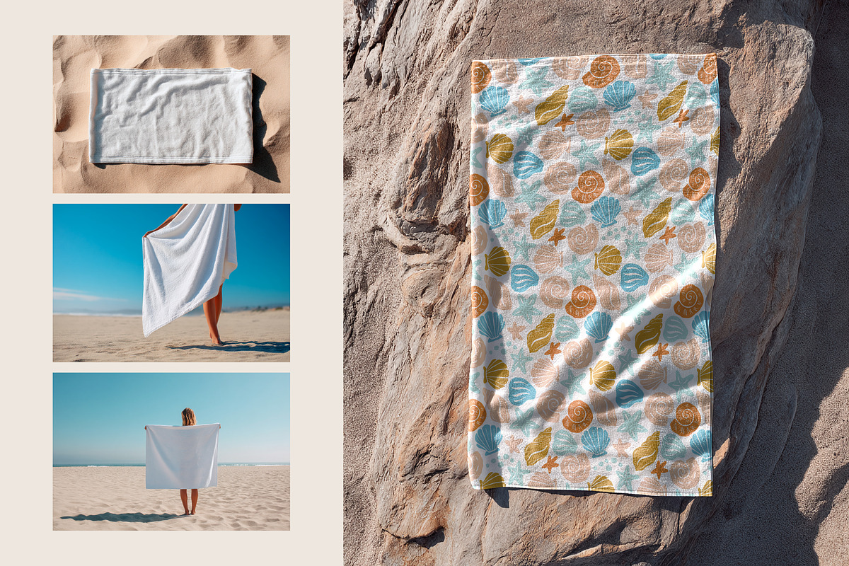 Beach Towel Mockup, a Household Mockup by Trissa (Photo 7 of 7)
