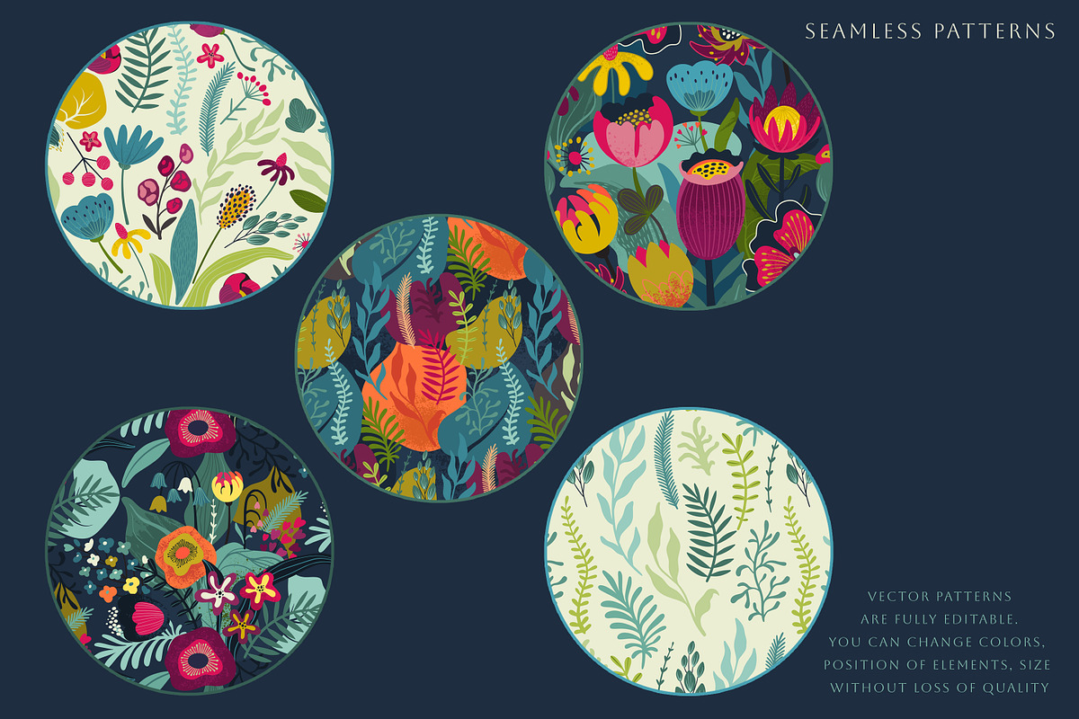 Bright Blossom Vector Collection, a Pattern Graphic by Molly art (Photo 8 of 14)