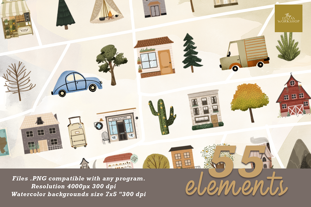 Maps Everywhere map creator, an Illustration by Cocoa studio by Eliza M (Photo 9 of 9)