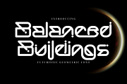 Balanced Buildings - Futuristic Font, a Sans Serif Font by 177Studio (Thumbnail 1 of 8)