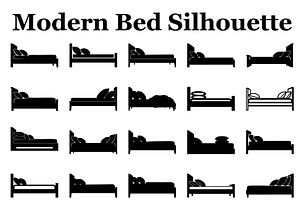 Modern Bed Silhouette Bundle, a Graphic by Designer_Momina