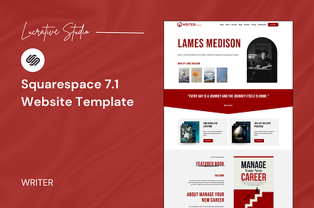 Writer Squarespace Website Template