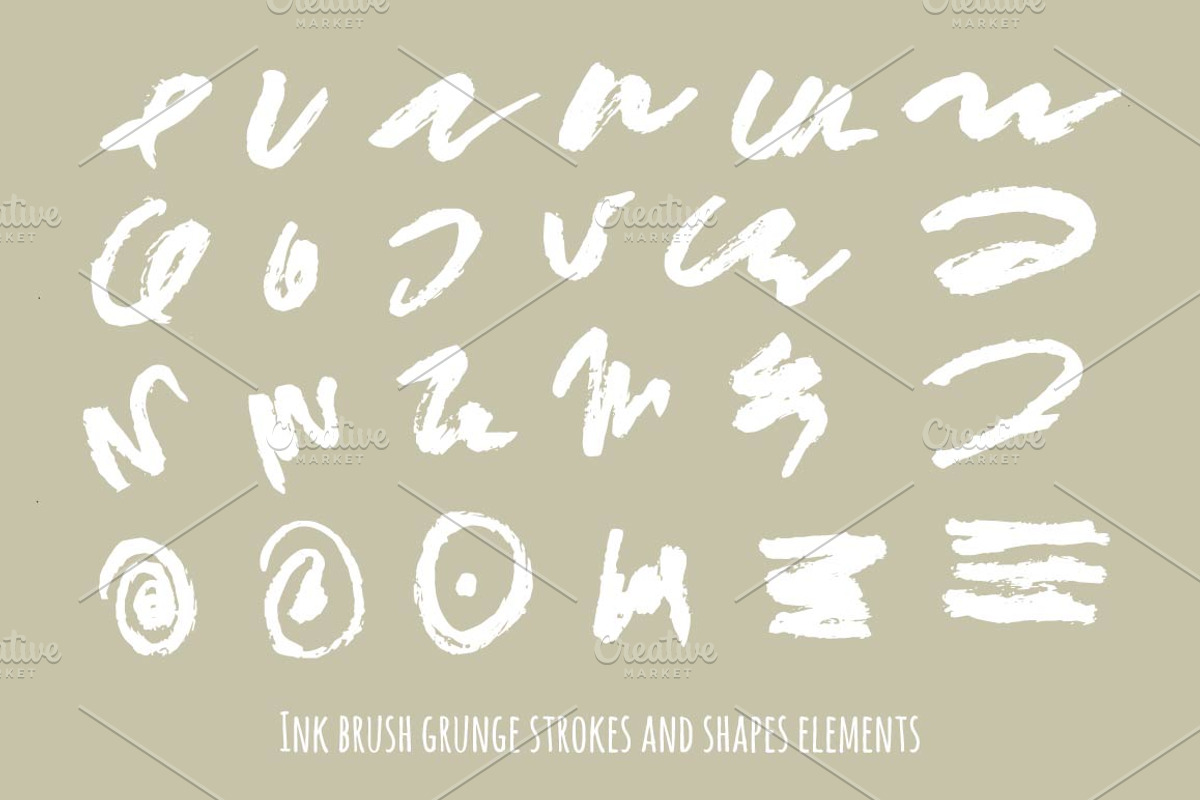 Vector set of brush strokes., a Texture Graphic by DikayaMiau (Photo 4 of 4)