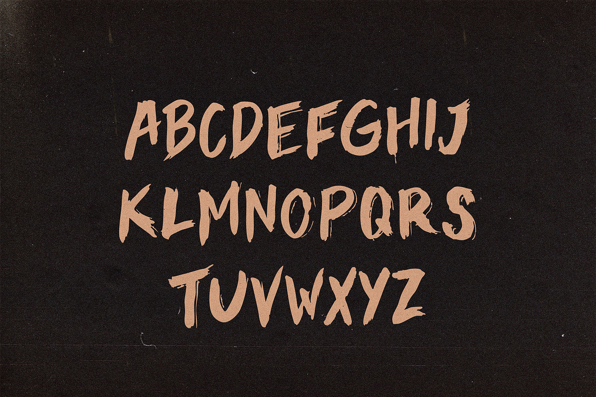 Brush Font. WILD Hand drawn Typeface, a Font by Mark Skitsky (Photo 6 of 6)