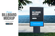 Seaside Billboard Mockup, an Advertising Mockup by SimplDesign (Thumbnail 1 of 2)