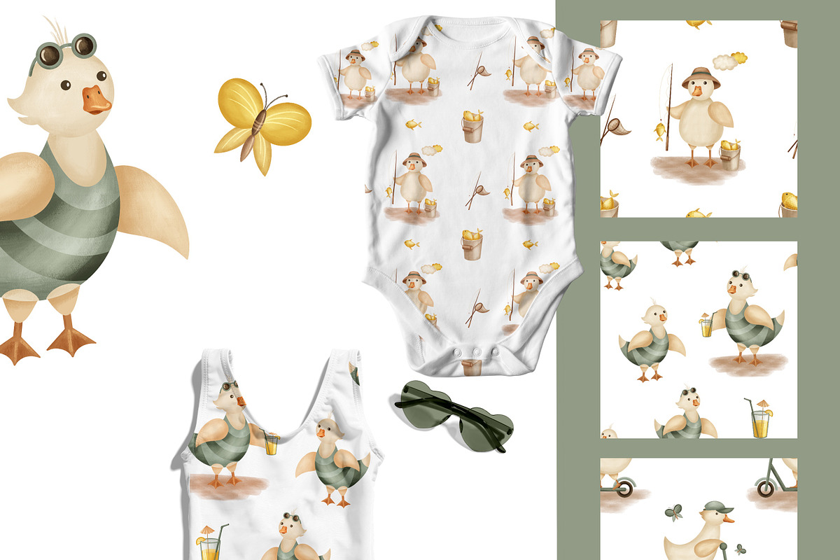 Cute geese - bird collection, an Animal Illustration by Linerisyart (Photo 8 of 15)