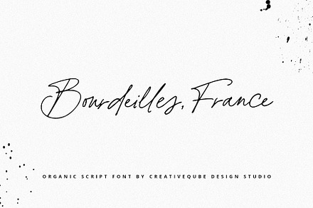 Bourdeilles France Script Font, a Script Font by Creativeqube Design