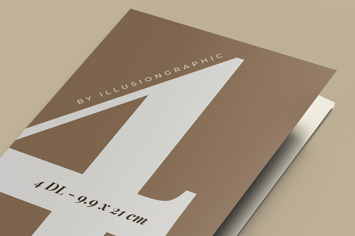 4 Fold DL Brochure Mockup - 8 Views, an Advertising Mockup by Illusiongraphic (Photo 20 of 20)