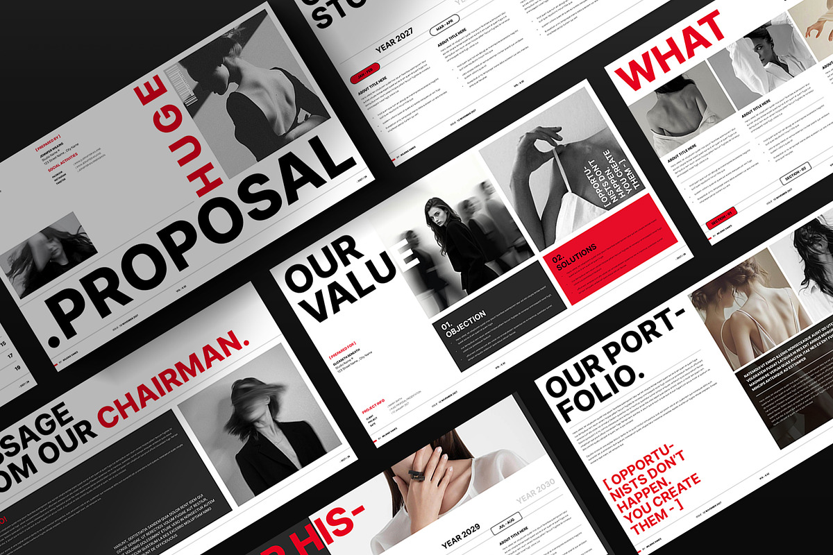 HUGE Proposal Template | CANVA, a Presentation Template by TemplateFolio-Shop (Photo 3 of 9)