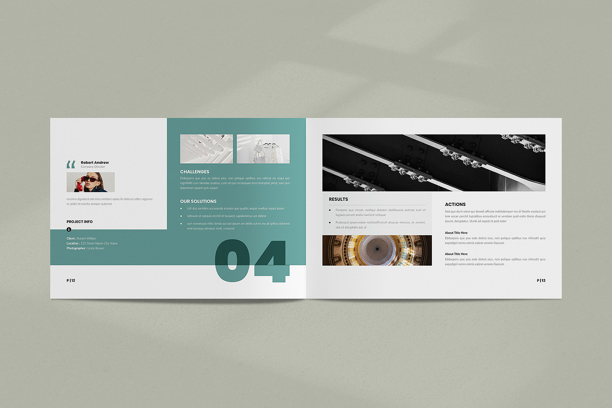 Case Study Canva Brochure Landscape, a Brochure Template by NorthPeak (Photo 6 of 10)