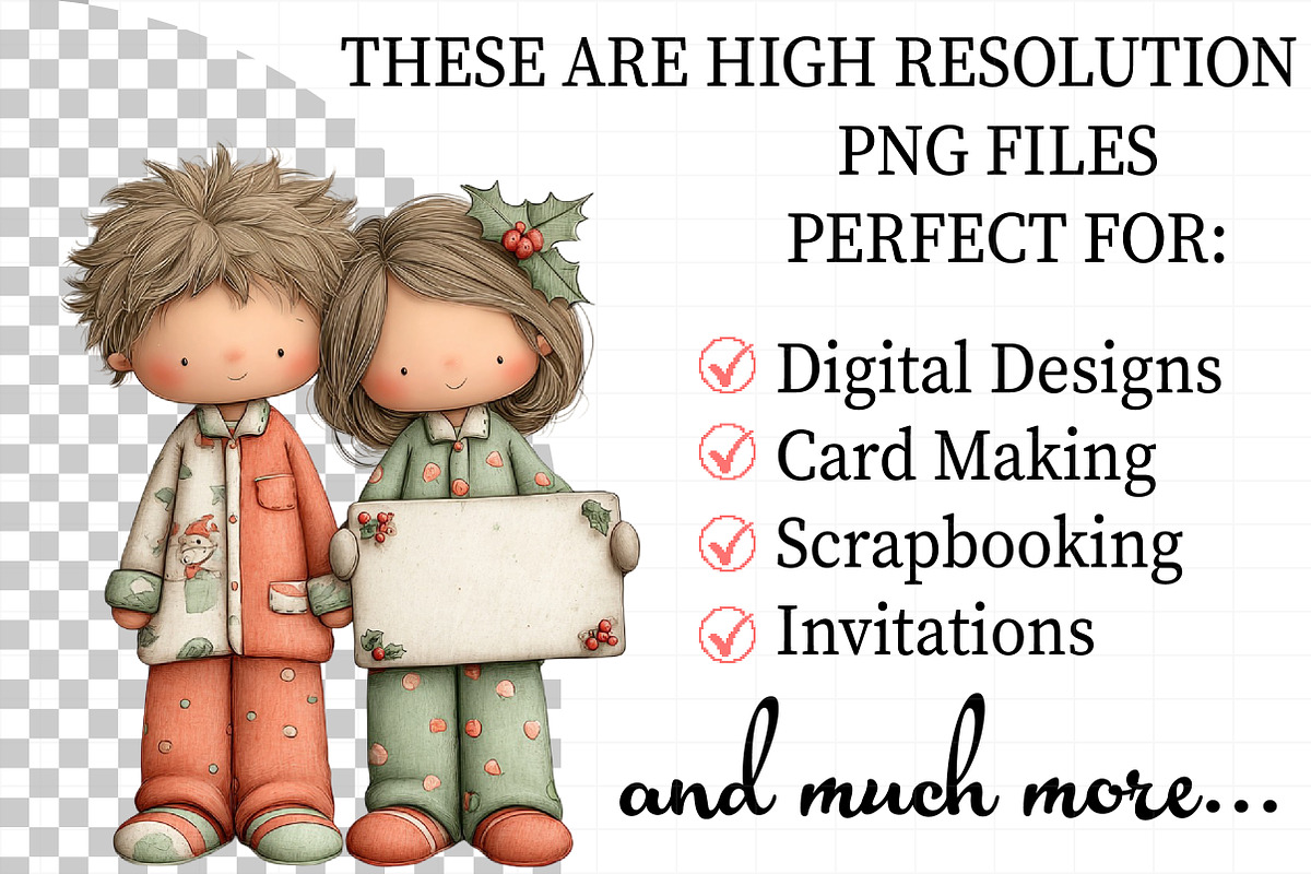 Christmas Pajama Party Clipar, an Illustration by Daily.Designs (Photo 2 of 5)