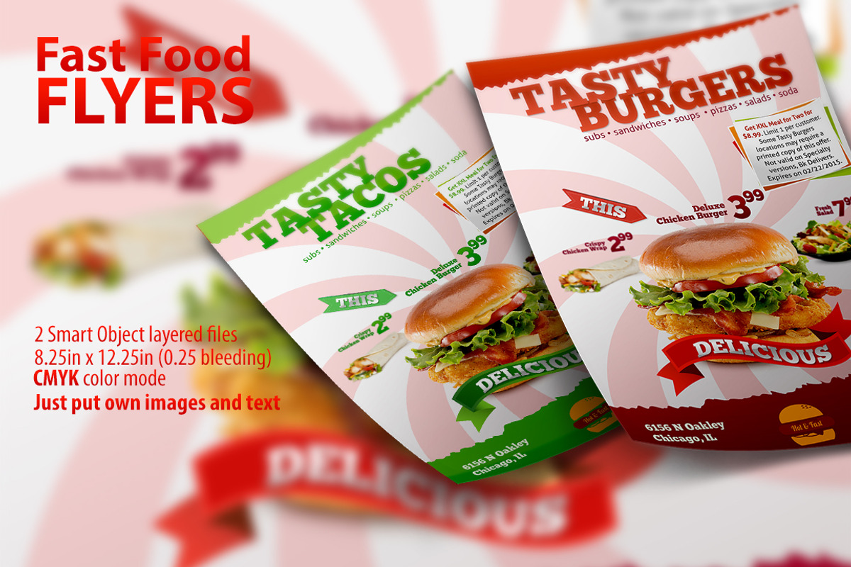Fast Food Flyer Template, a Flyer Template by zheksha (Photo 1 of 2)